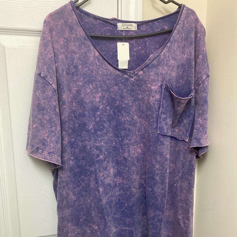 Zenana Acid Wash Tee